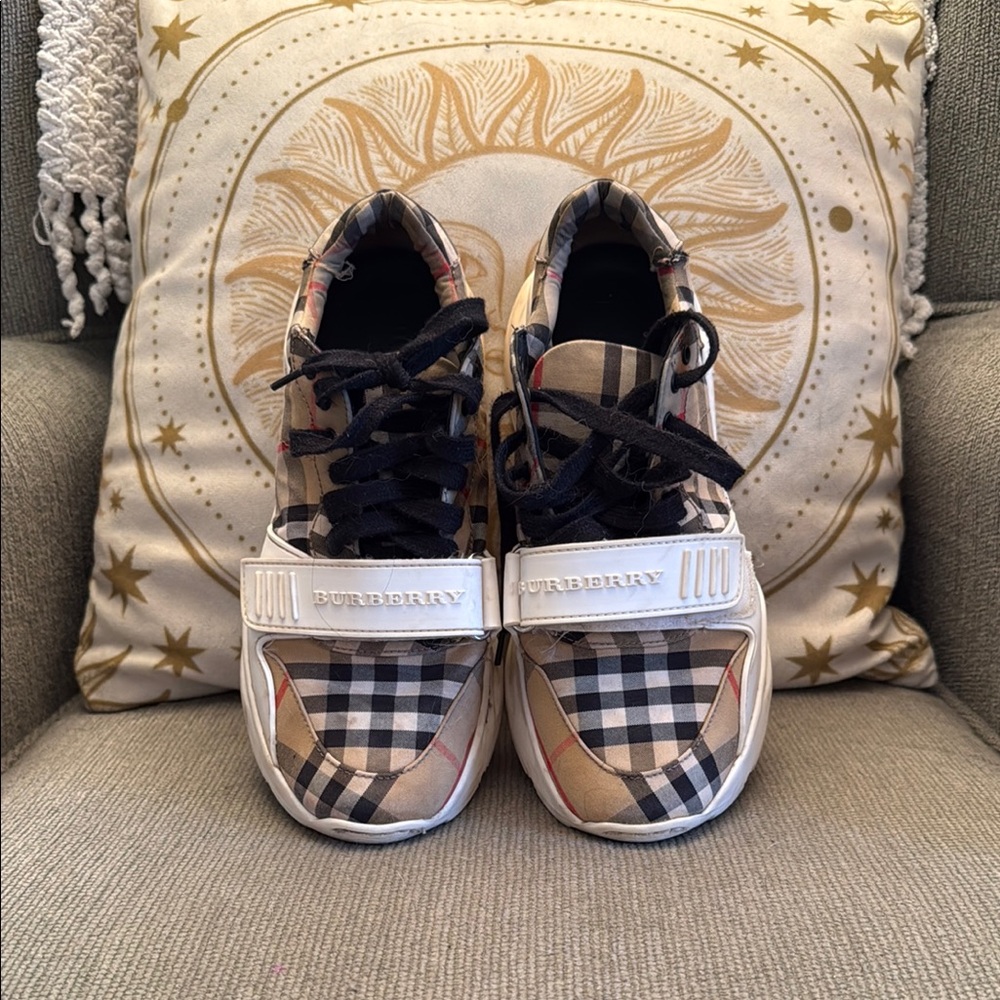 Burberry Checkered Sneakers - Black and White